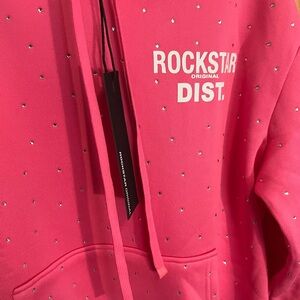 Rockstar Original Pink Sweatsuit with Silver Accents